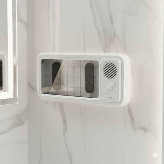 Shower Phone Holder with Bluetooth Speaker